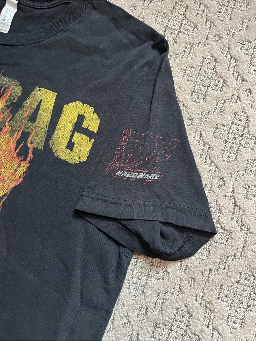 🎸 '19 Dimeb*g Darrell Pantera Band Guitarist Double Side Flame Arm Tag Soft Tee - Picture 3 of 16